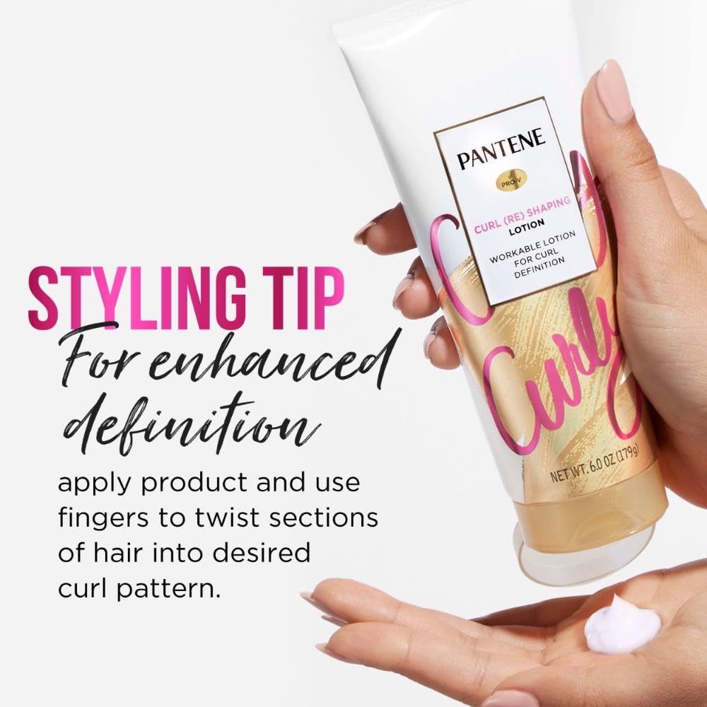Pantene used with a diffuser to enhance curl definition and volume