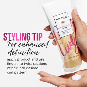 Pantene used with a diffuser to enhance curl definition and volume