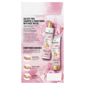 Pantene duo staged in bathroom showing everyday styling routine