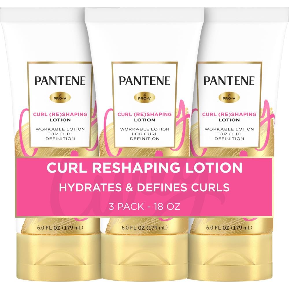 Pantene front packaging showing curl lotion and clear benefits