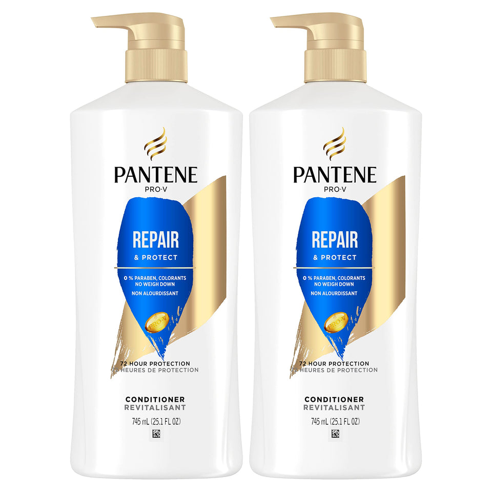 Pantene front packaging twin pack showing product and benefits