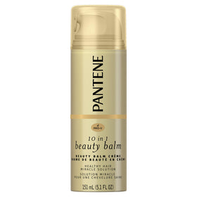 Pantene front packaging showing Ultimate 10 Beauty Balm and benefits