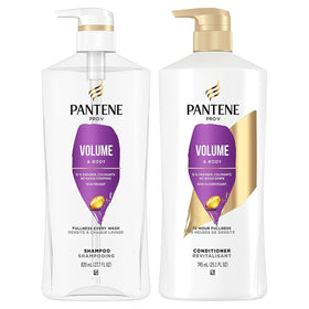 Pantene front packaging showing set contents and benefits