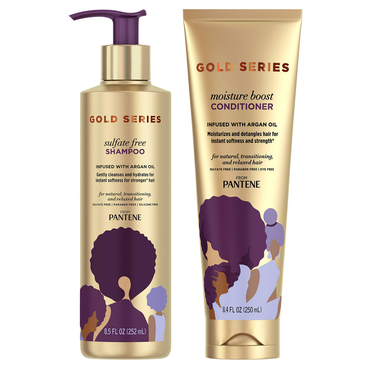 Pantene Gold Series front packaging showing kit benefits and size