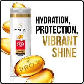 Pantene bundle on bathroom shelf in lifestyle scene showing daily routine benefit