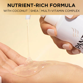 pantene Pro‑V shampoo applied to wet hair showing detangling action