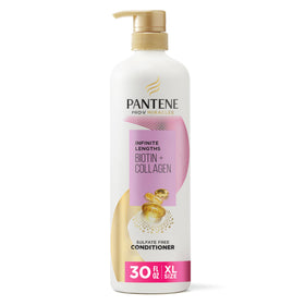 Pantene Infinite Lengths front bottle showing brand and size, communicates value