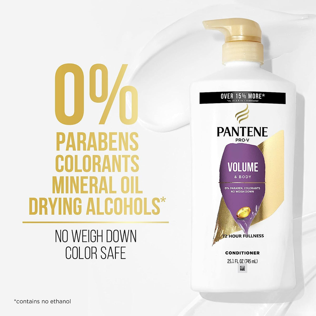 Pantene label ingredient list closeup showing Pro-Vitamin B5