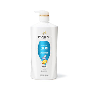 Pantene product label close-up highlighting antioxidant ingredients