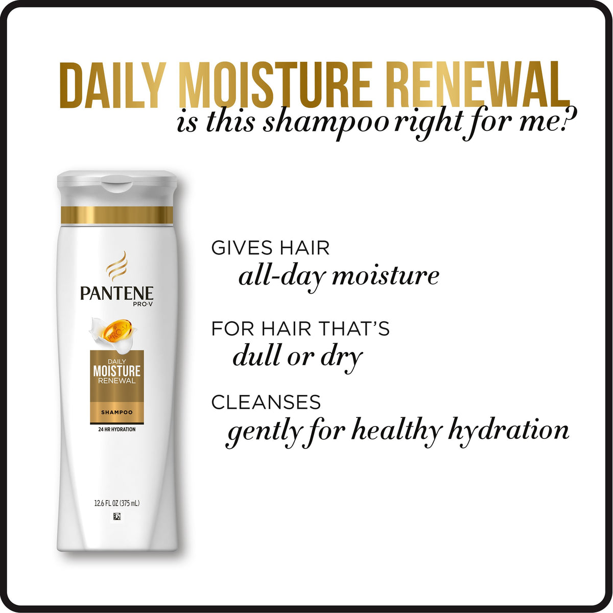 Pantene ingredient label close-up highlighting antioxidant tech