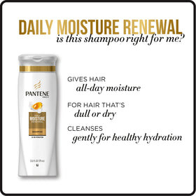 Pantene ingredient label close-up highlighting antioxidant tech