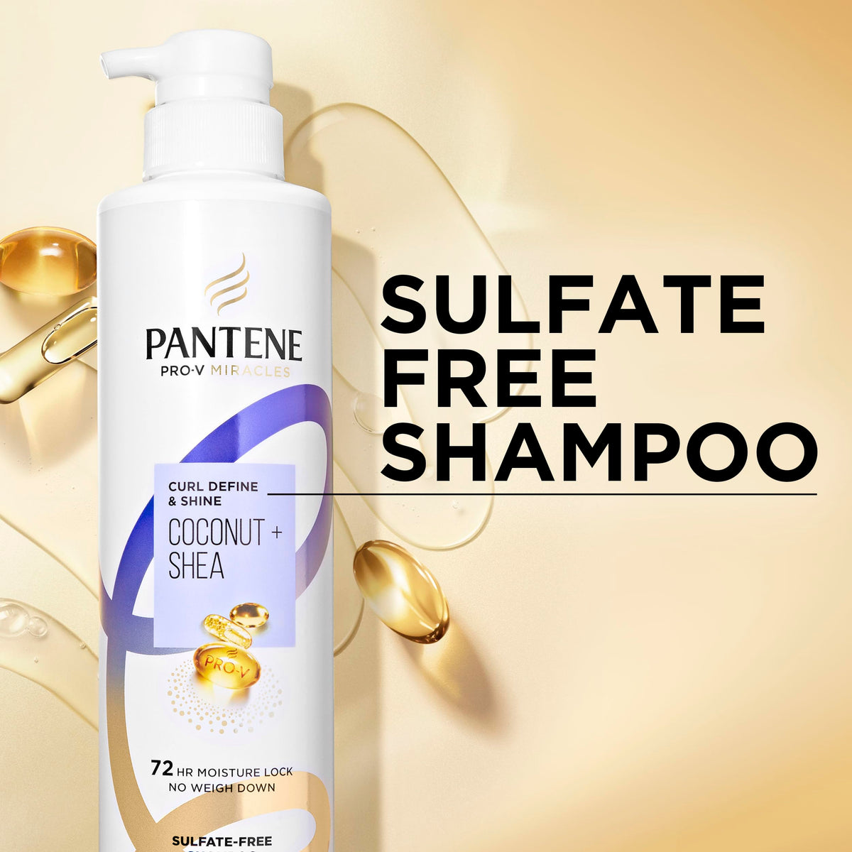 pantene Pro‑V label closeup highlighting Pro‑Vitamin B5 and ingredients