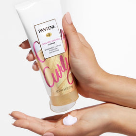 Pantene label closeup highlighting pro‑vitamin B5 for hydration