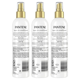 Pantene bottles on bathroom shelf showing 3-pack convenience at home