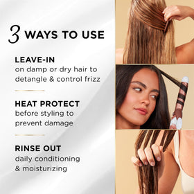 Pantene being applied to hair for detangling and improved manageability