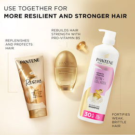 Pantene before and after detangling results with decreased knots