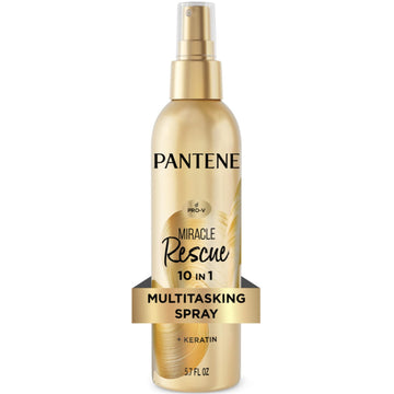 Pantene bottle front packaging showing label and 10 benefits