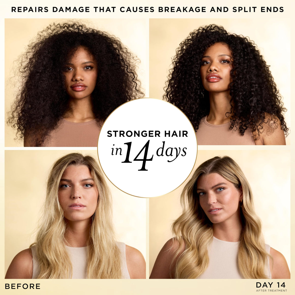 Pantene mist settling on a hair strand demonstrating lightweight absorption