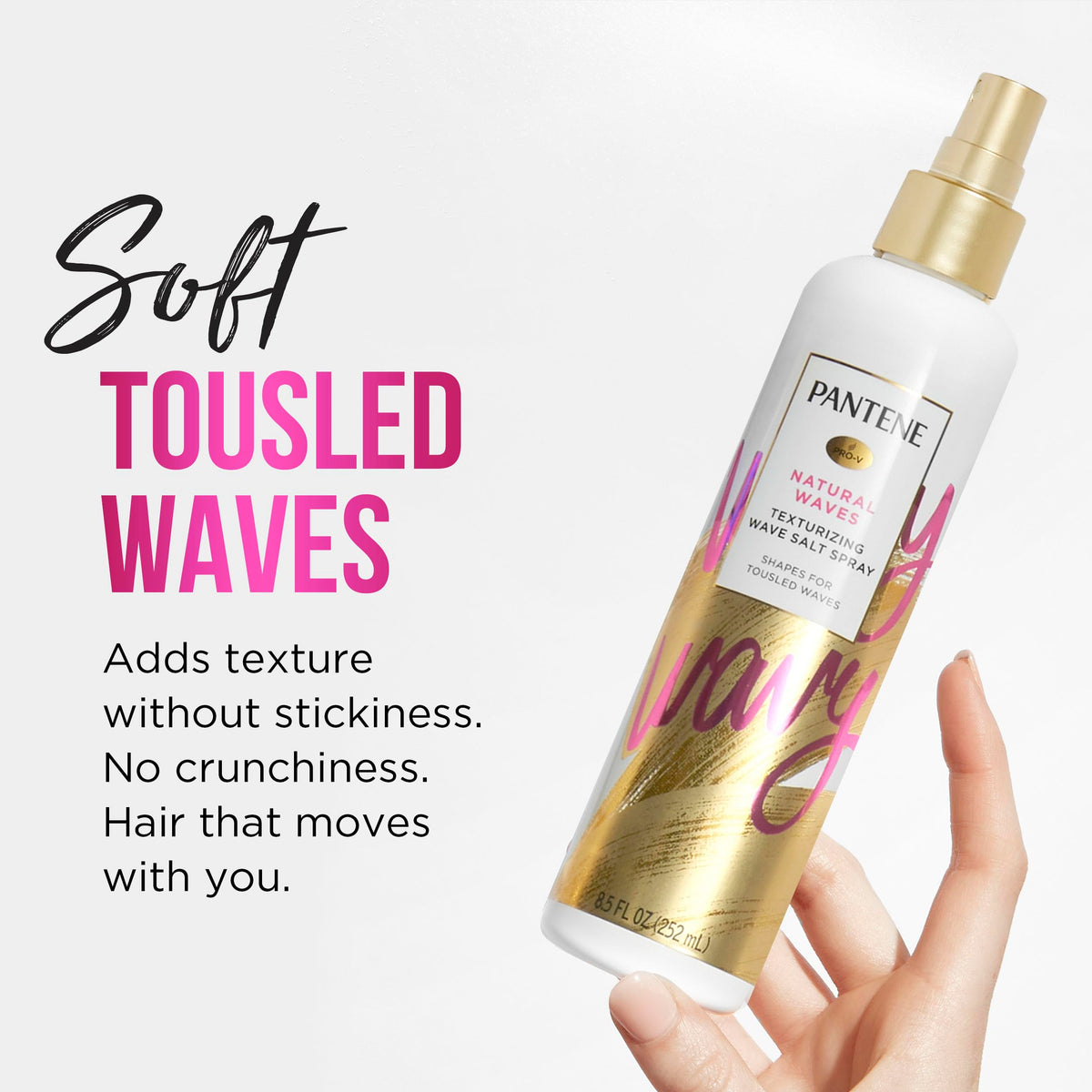 Pantene nozzle closeup demonstrating easy mist and controlled application benefit
