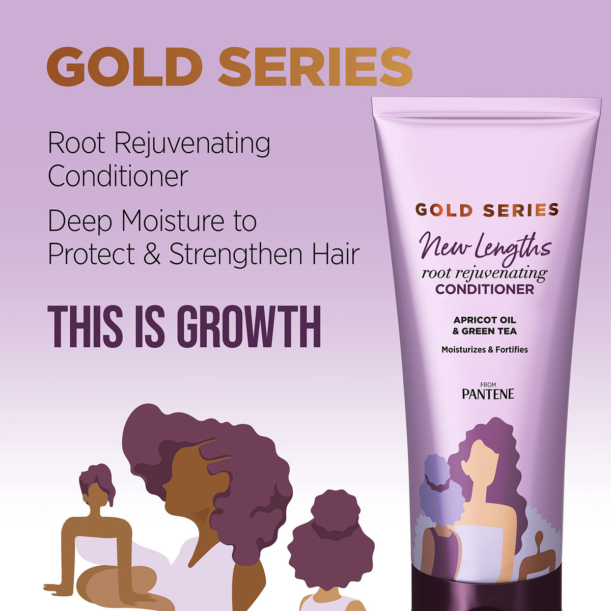 Pantene packaging beside Allure badge to indicate award recognition and credibility