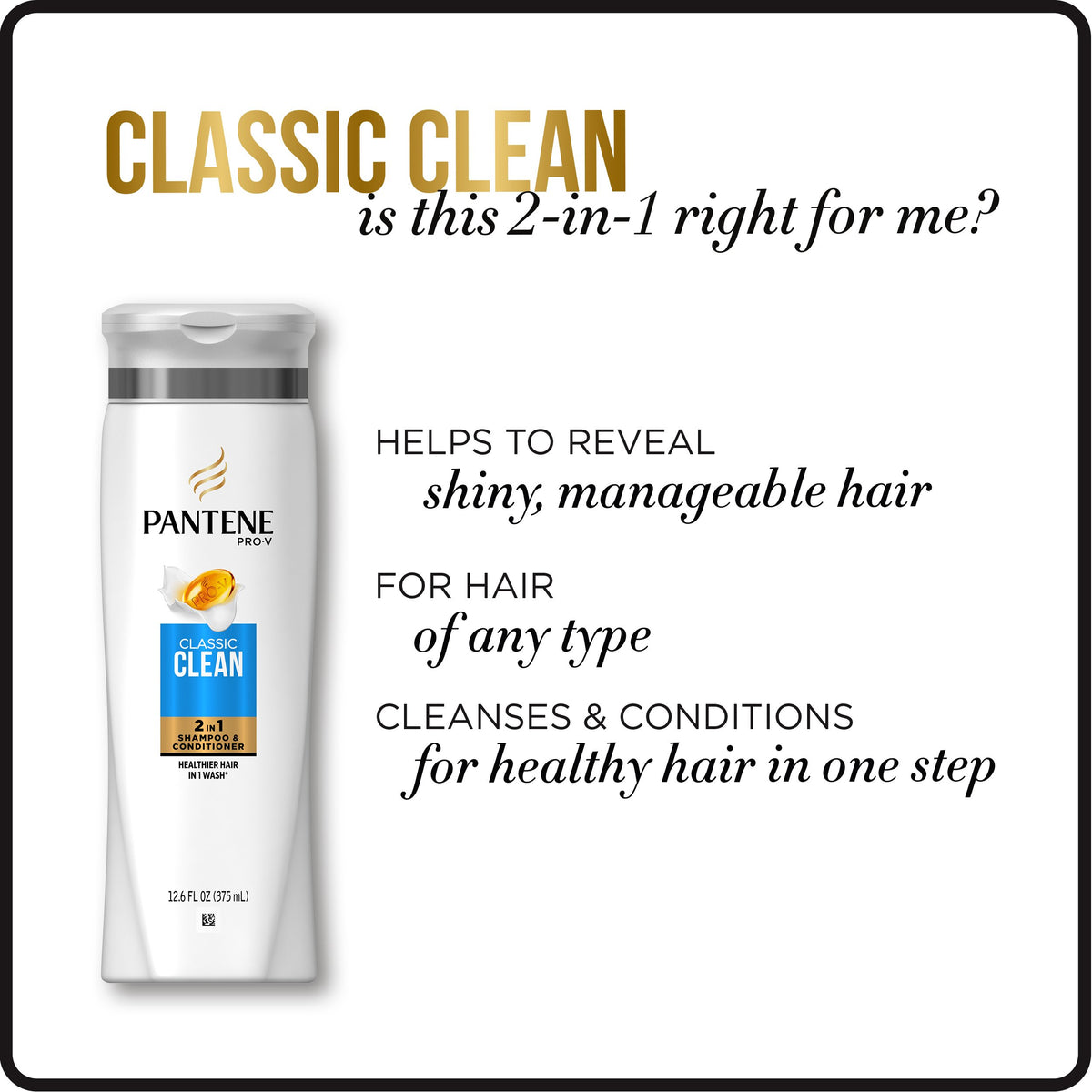 Pantene in shower being rinsed demonstrating quick rinse and smooth finish