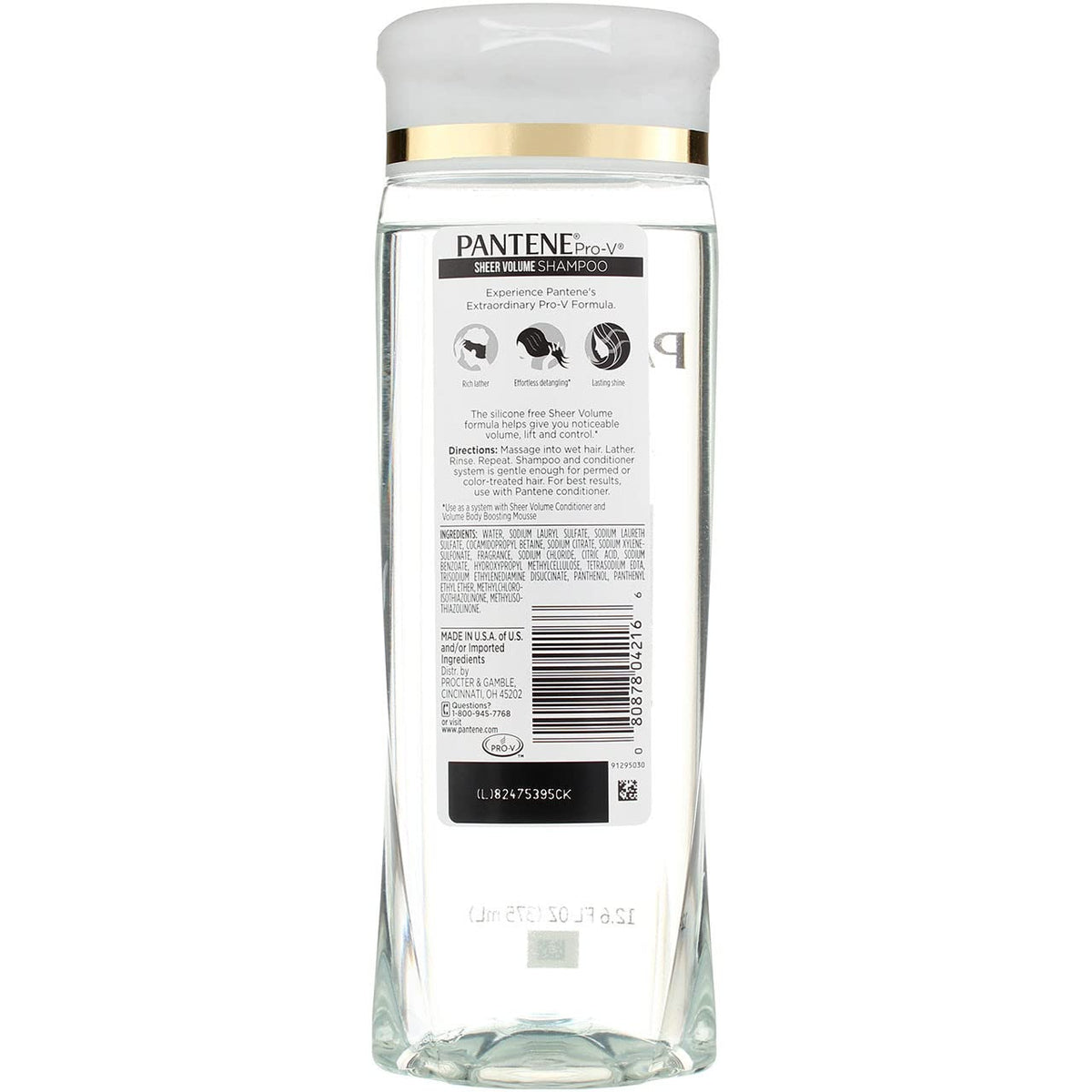 Pantene shampoo lather texture close-up showing lightweight foam