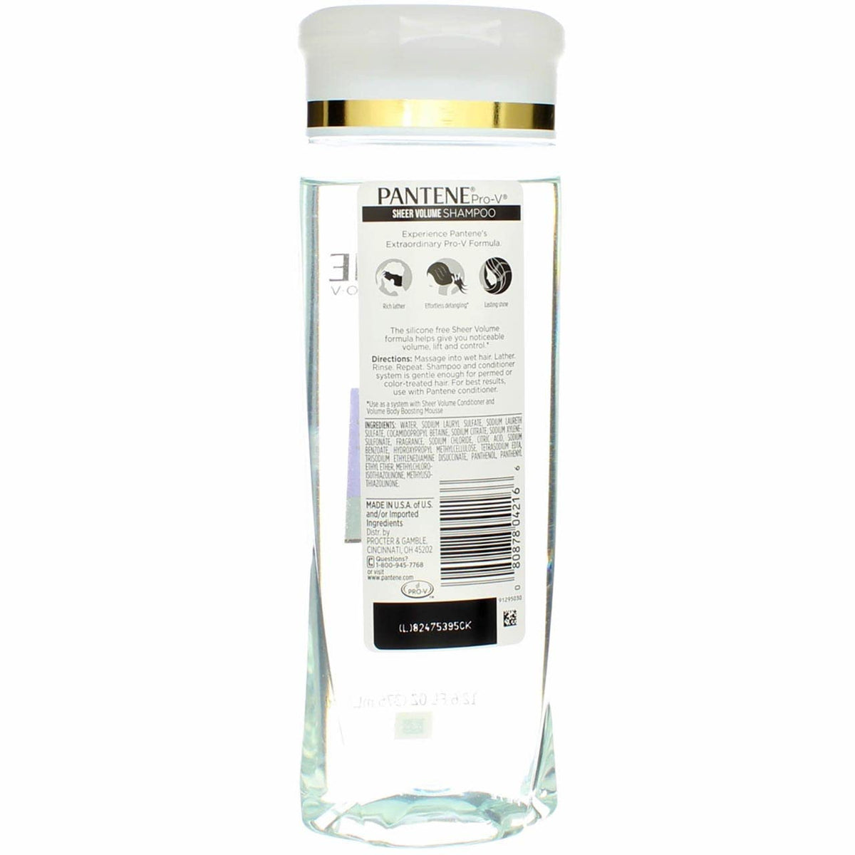 Three Pantene bottles grouped to show the three-pack supply benefit