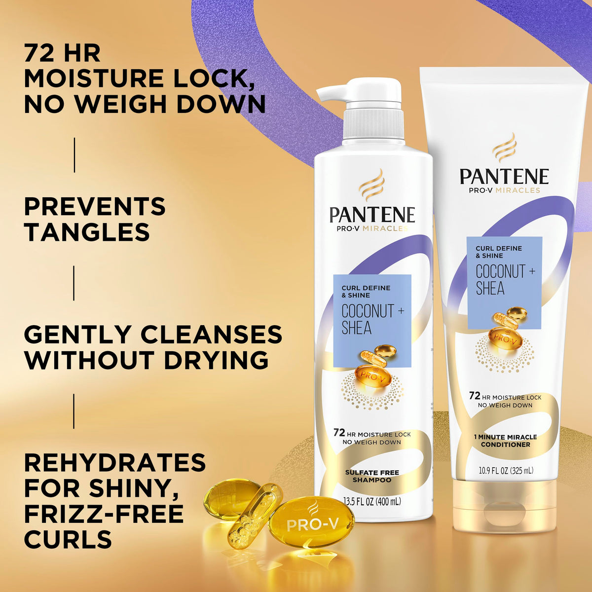 pantene Pro‑V pump top for easy dispensing and controlled use