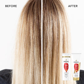 Pantene lather in hands demonstrating gentle cleansing and foam