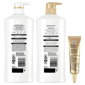 Model with shiny color-treated hair after Pantene routine, vibrant lasting shine