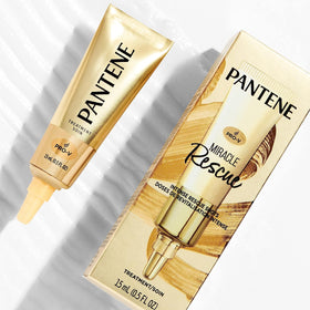 Pantene Miracle Rescue ampoule displayed for targeted repair
