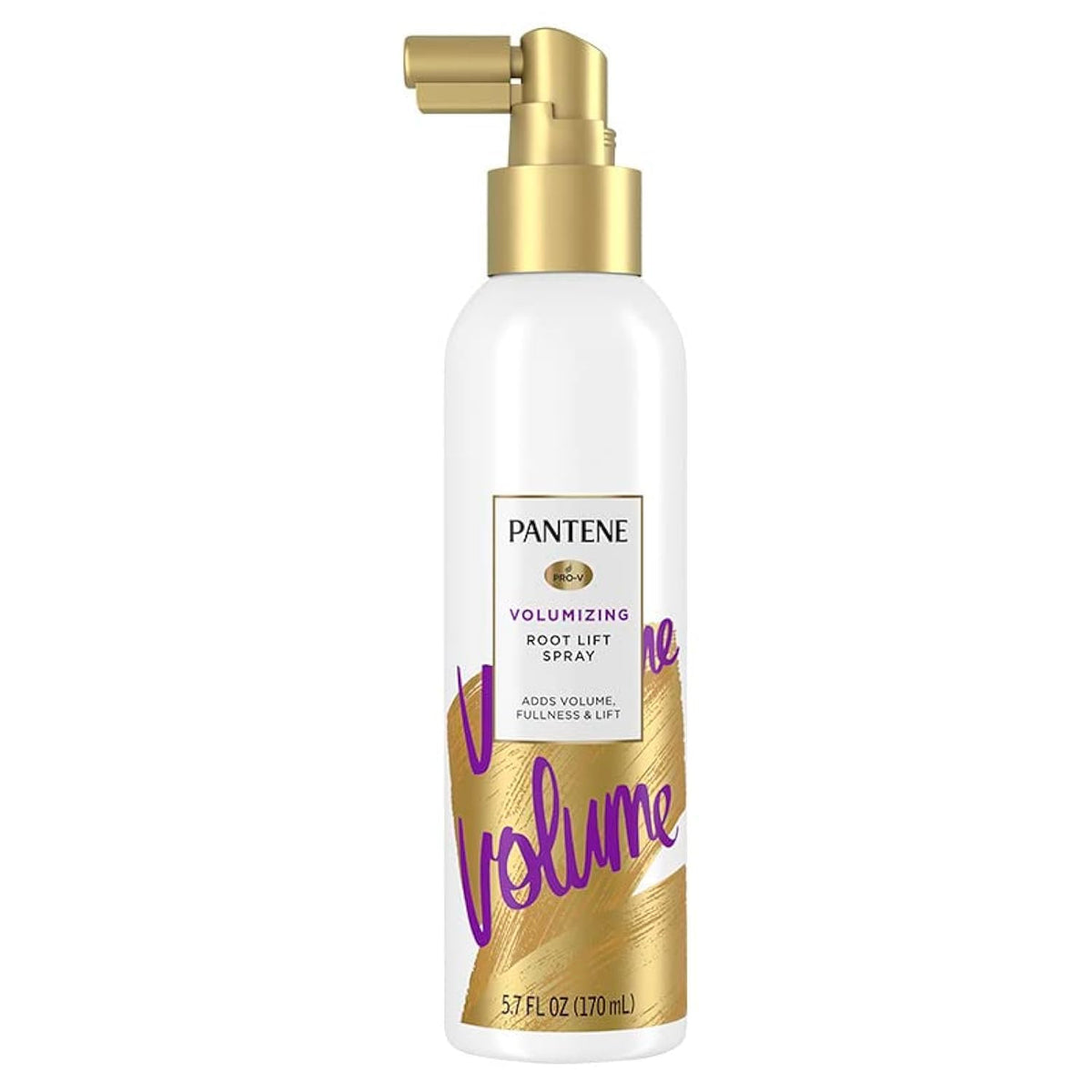 Pantene root lift spray front bottle showing label and size, offers lightweight volume
