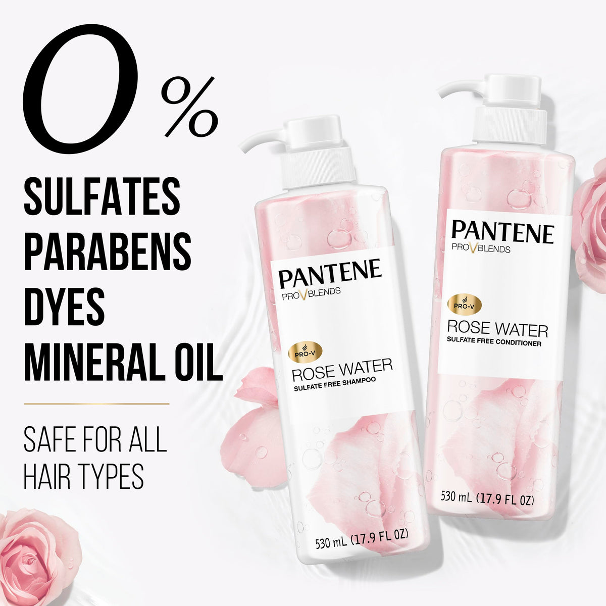 Pantene conditioner pouring to show slip for easier detangling benefit