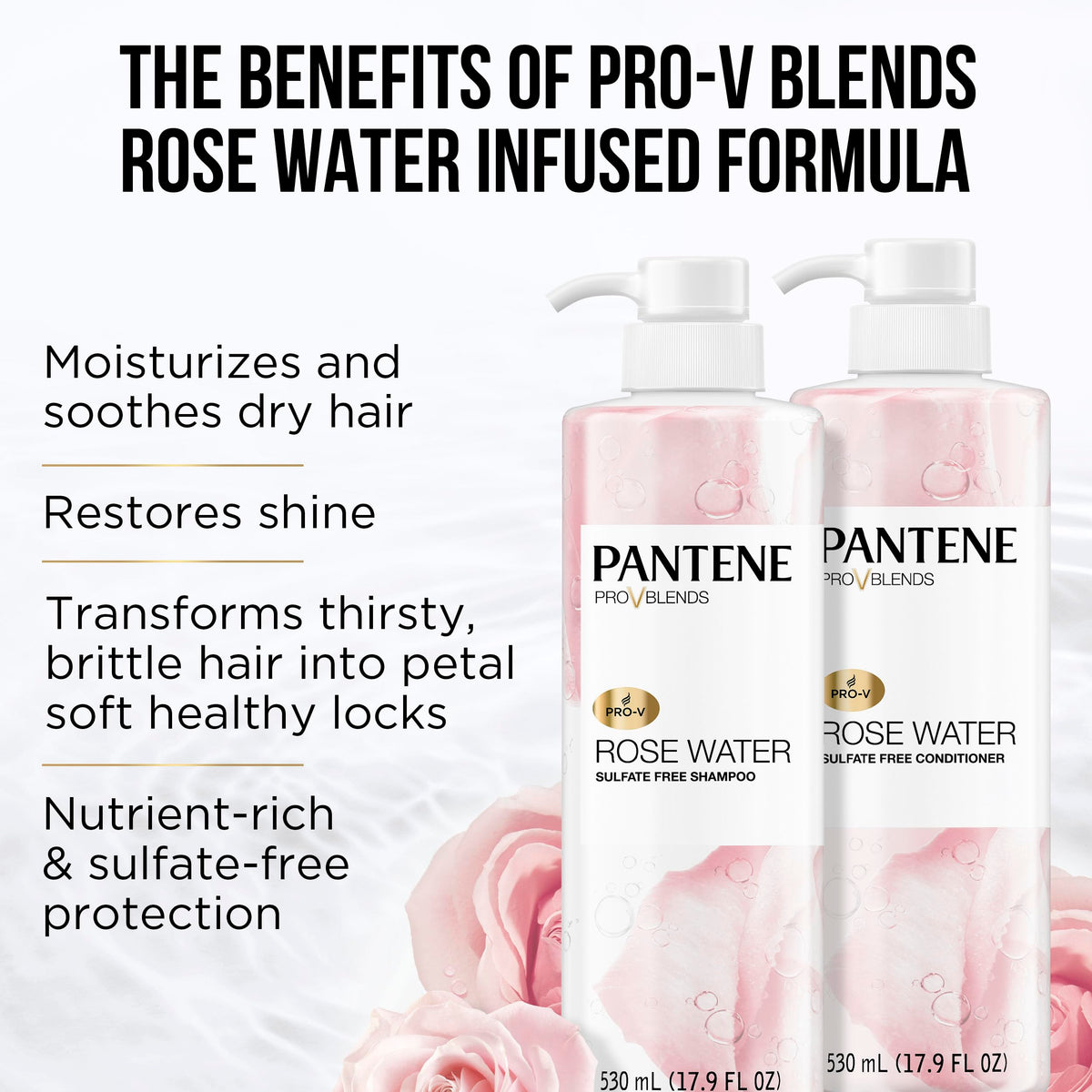 Pantene shampoo open cap producing lather for gentle cleansing benefit