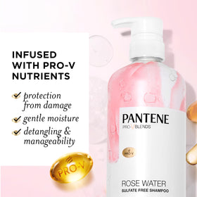 Pantene pump dispenser delivering measured shampoo for less waste