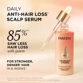 Pantene dropper close-up dispensing precise daily dose for roots