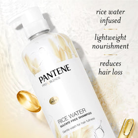 Pantene applied in hand under shower for effective rinse benefit