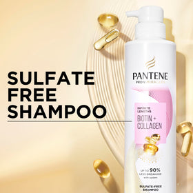 Pantene lather in hand in shower demonstrating gentle cleansing benefit