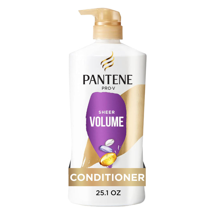 Pantene sheer volume front packaging showing bottle and size benefit