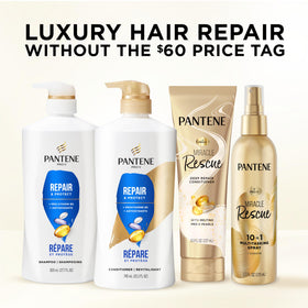 Pantene conditioner being applied to hair ends demonstrating nourishing action