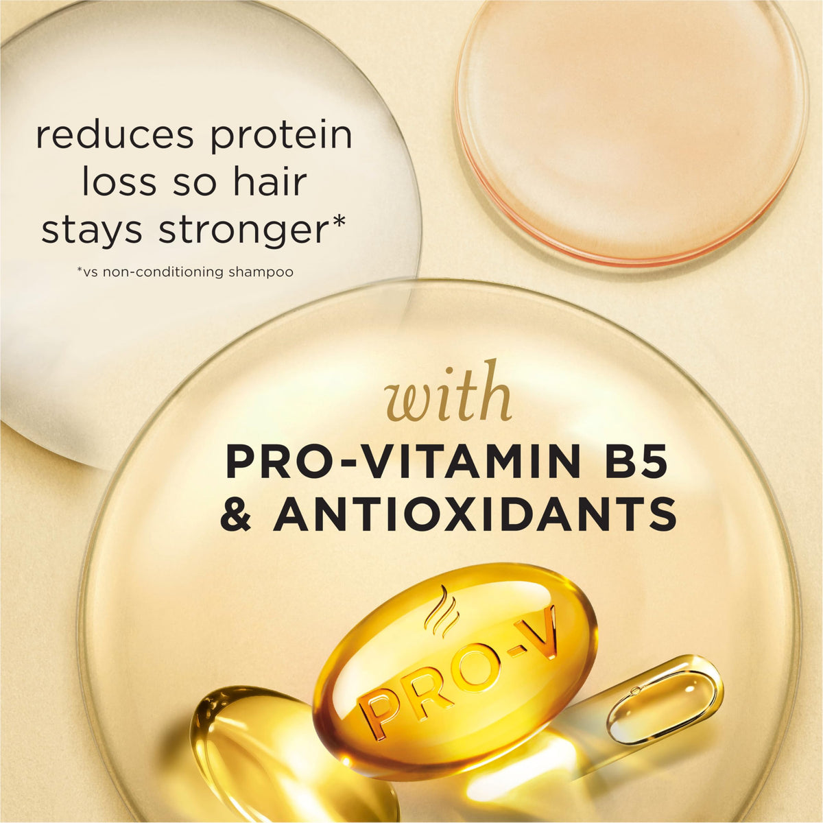 Hand holding Pantene bottle to show 8.5 fl oz scale and convenience