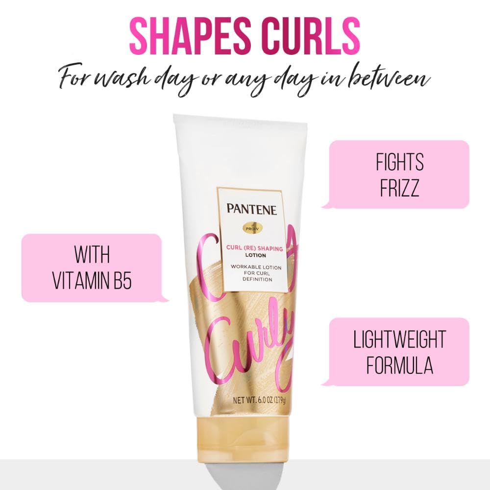 Pantene bottle next to a hand to show size and travel-friendly benefit
