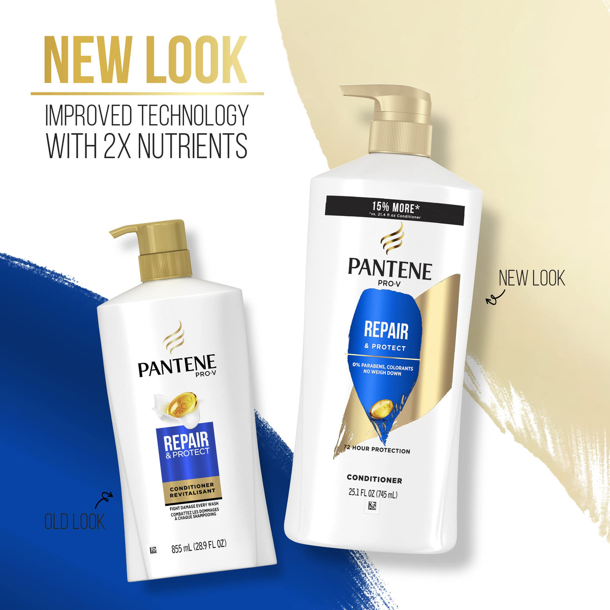 Pantene twin pack next to hand for size comparison and convenience
