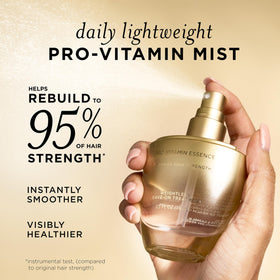 Pantene spray nozzle close-up illustrating precise, even misting benefit