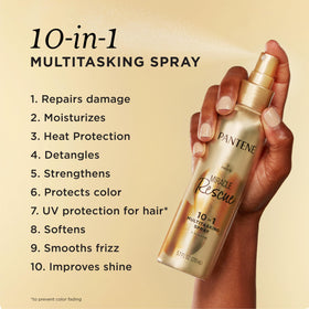 Pantene spray mist texture close-up demonstrating fine lightweight coverage
