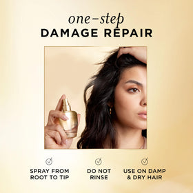 Pantene treated hair styled smooth and shiny to show strengthened result