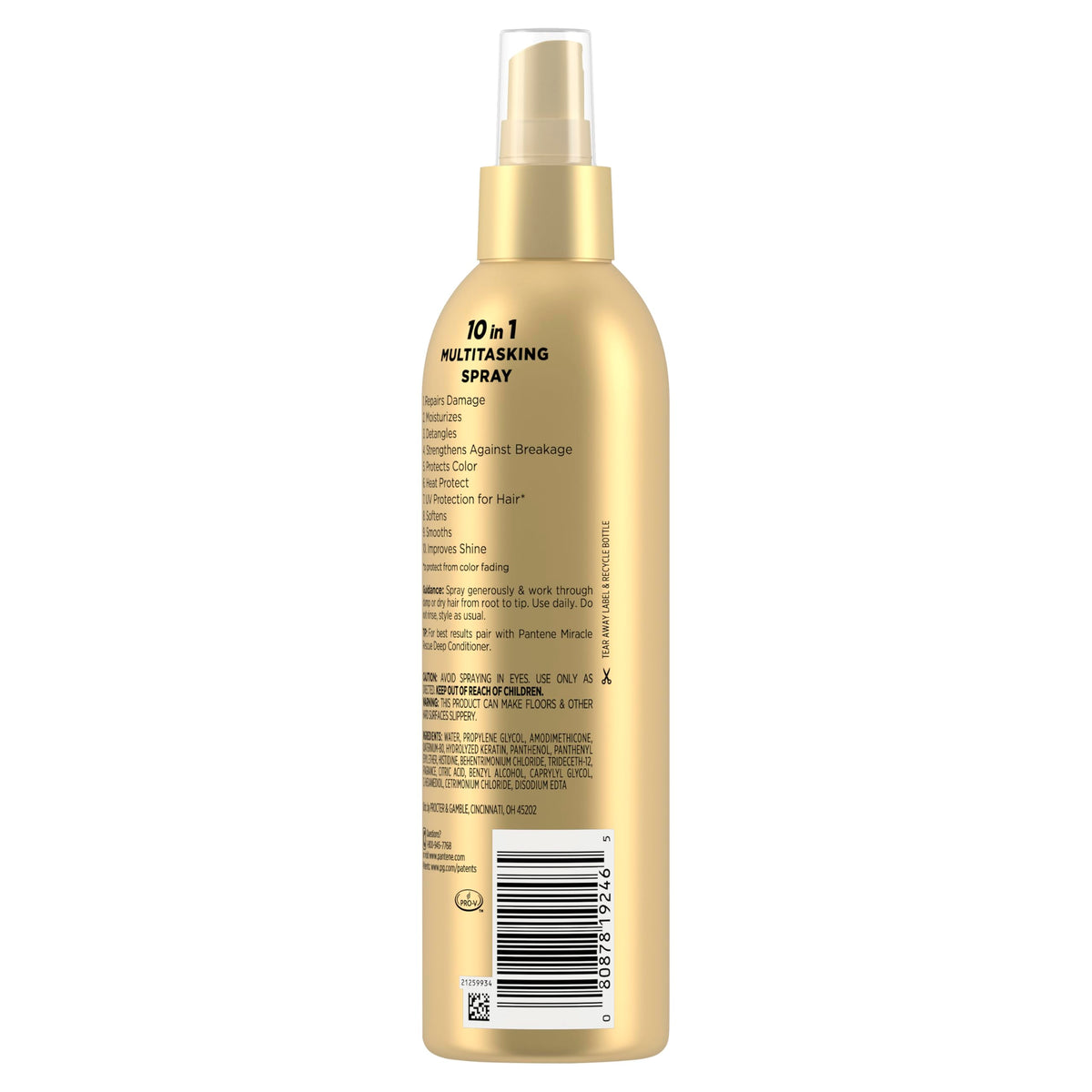 Pantene protecting hair during flat iron styling for heat defense