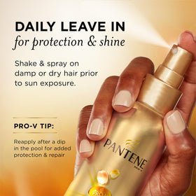 Pantene Sunkiss Glow after swim on wet hair showing protection from chlorine and salt