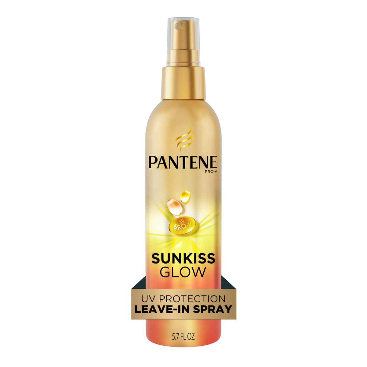 Pantene Sunkiss Glow front packaging showing product and benefit of UV protection