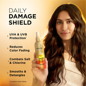 Pantene Sunkiss Glow texture on hand highlighting lightweight, non-greasy feel